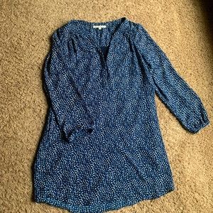 Navy and white dress